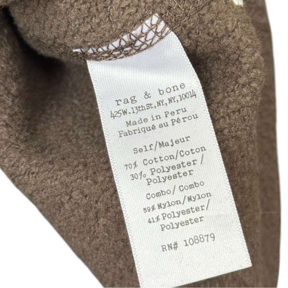 Rag & Bone Contrast Panel Crewneck Sweater Men’s Size Small Green Cotton - Picture 5 of 7